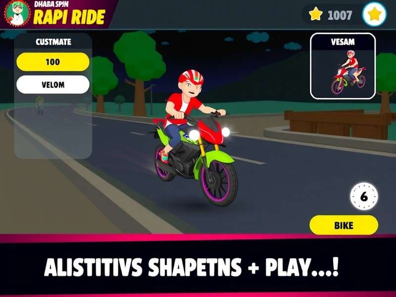 Dhaba Spin Rapid Ride bike customization screen